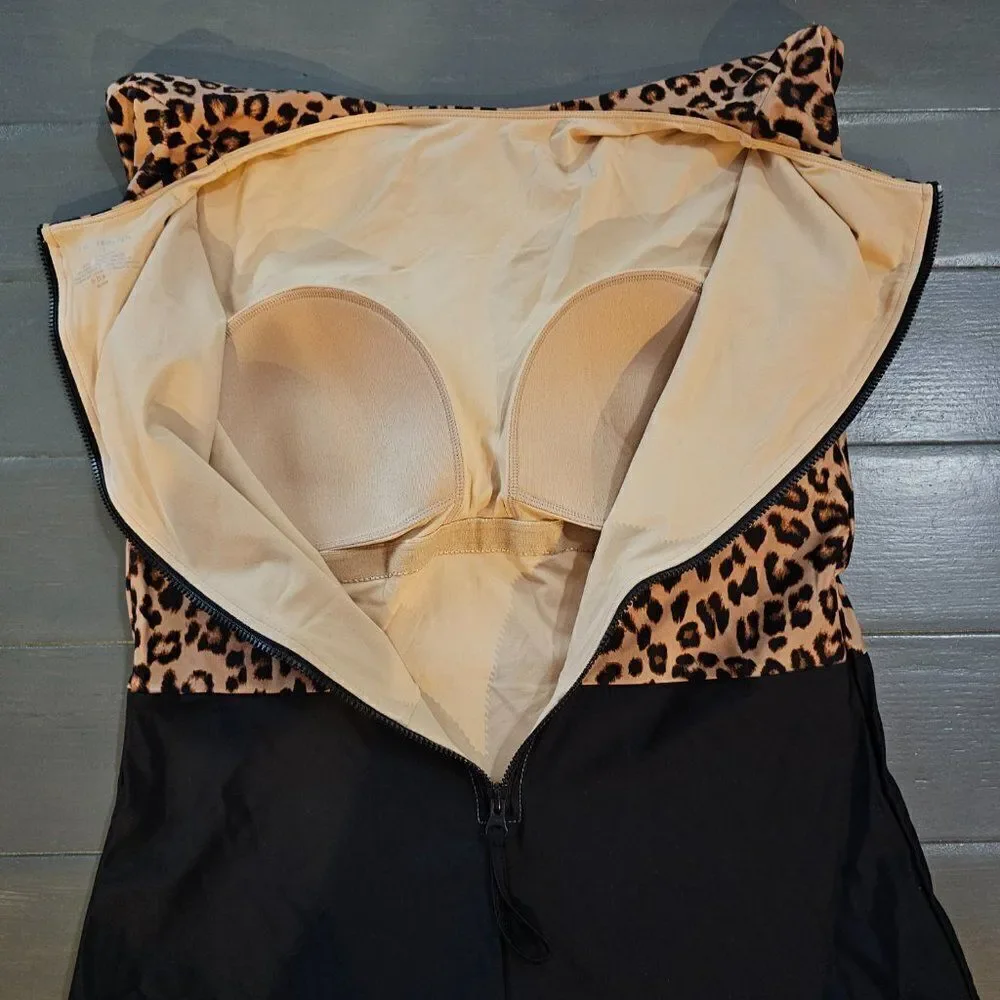 Summersalt Women’s The Surf Leo Leopard Print One-piece Swimsuit Size 4